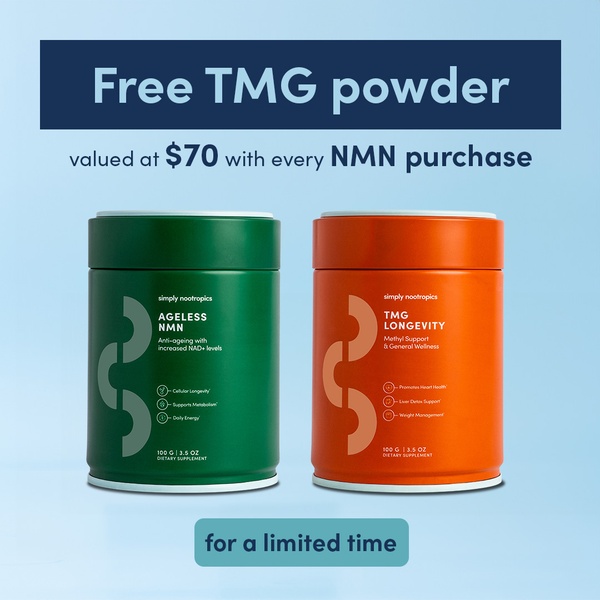 A high-contrast 1:1 image featuring two product canisters, emphasizing a clear, dollar-value offer for supplement customers.